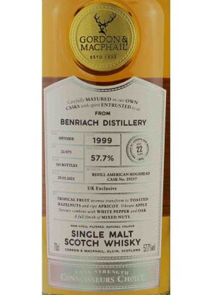Gordon & MacPhail-Benriach 22 Year Old 1999 57.7%-L-900x1250-Malt Whisky Agency